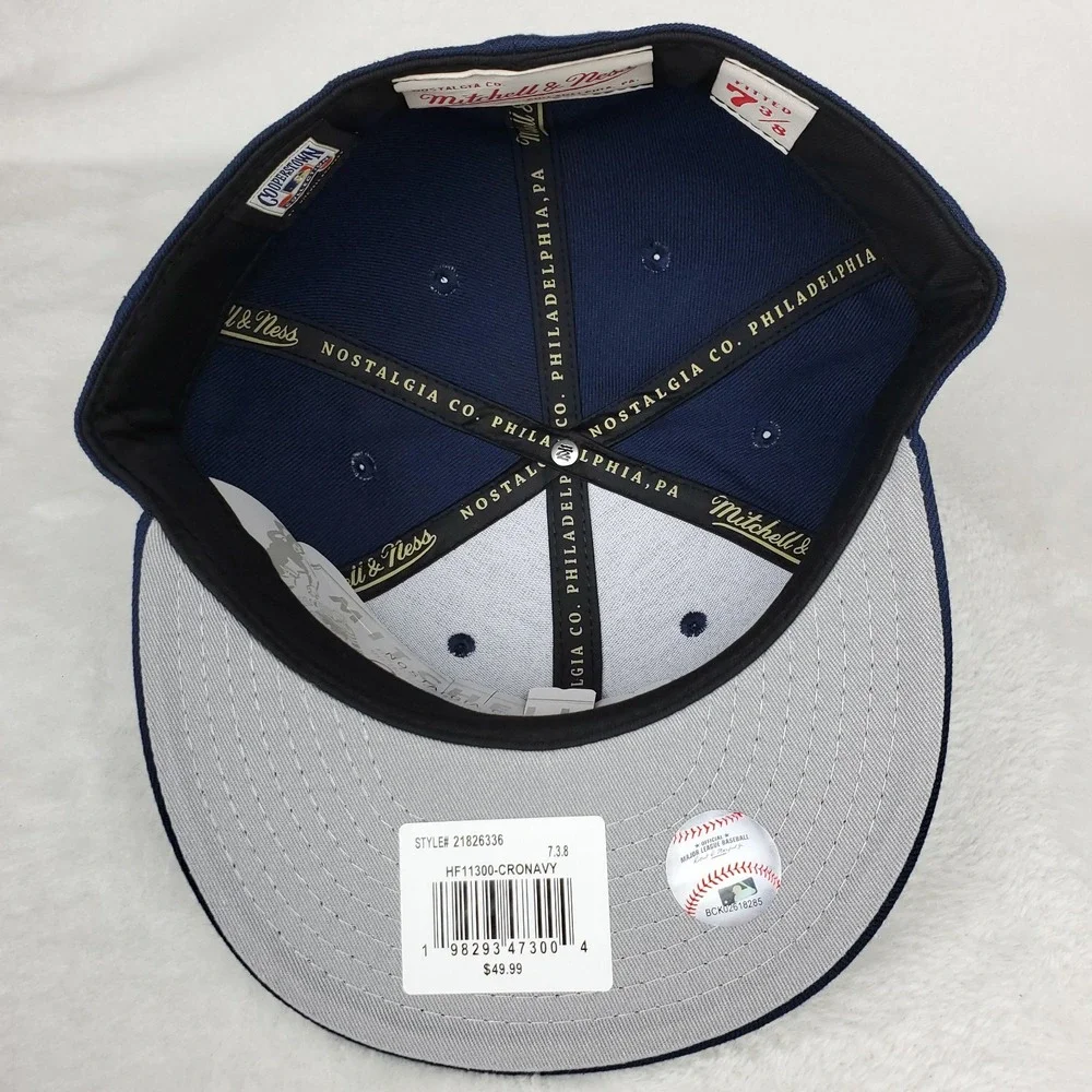 Colorado Rockies Mitchell & Ness MLB‎ Fitted 7 3/8 Liberty Fit Hat Cap Navy NWT
